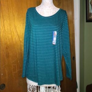 Faded glory long sleeve striped tee